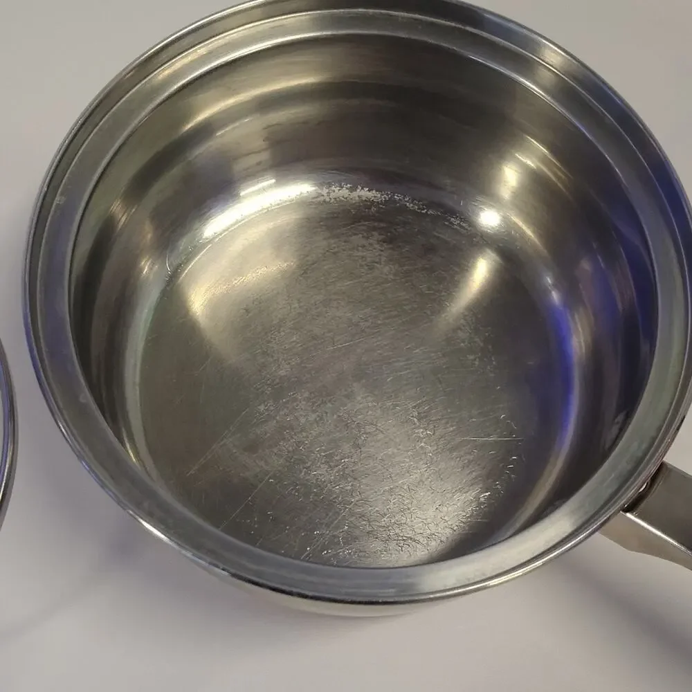 Onedia 18/10 Stainless Steel Saucepan Kettle Pot 1 qt Round with Glass Lid